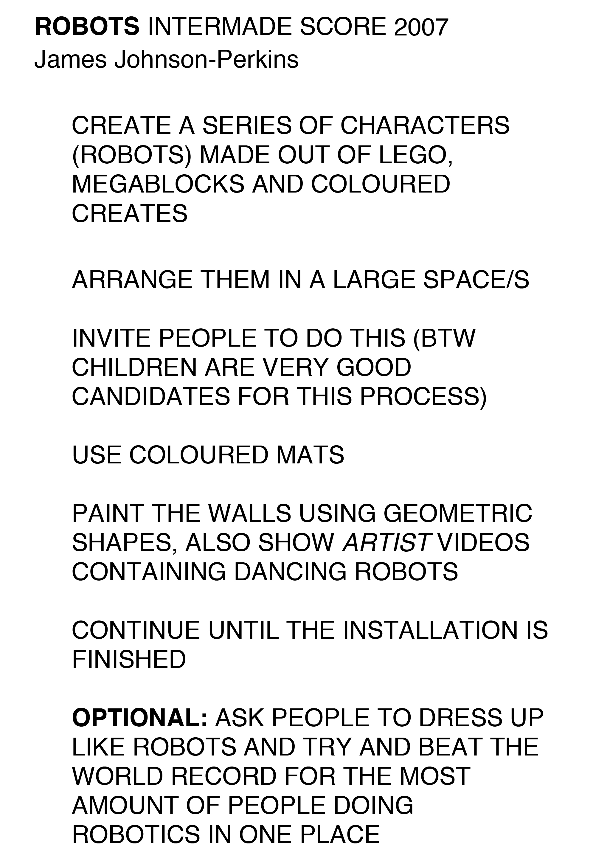 ROBOTS ARTSCORE